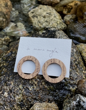 Oak ring earrings